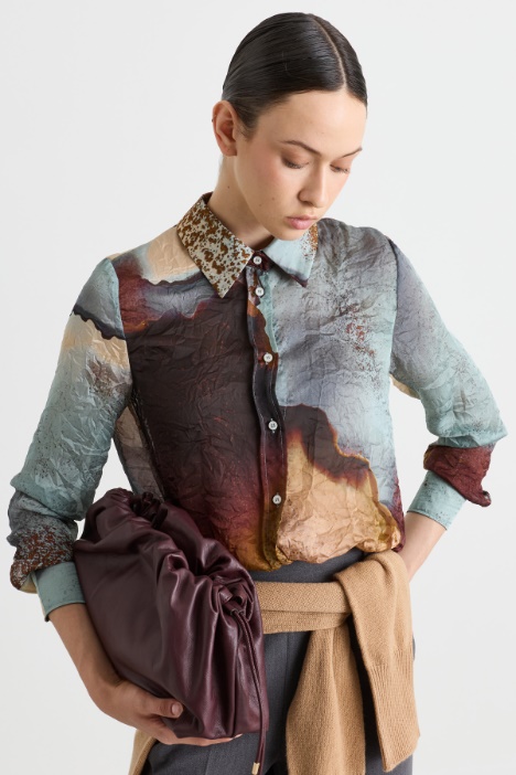 Blusa in raso stampato - Intrend