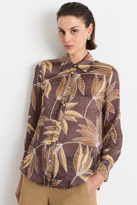 Printed satin blouse - Intrend
