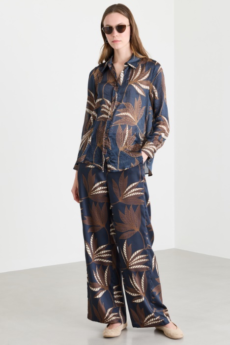 Bedruckte Satinbluse - Intrend