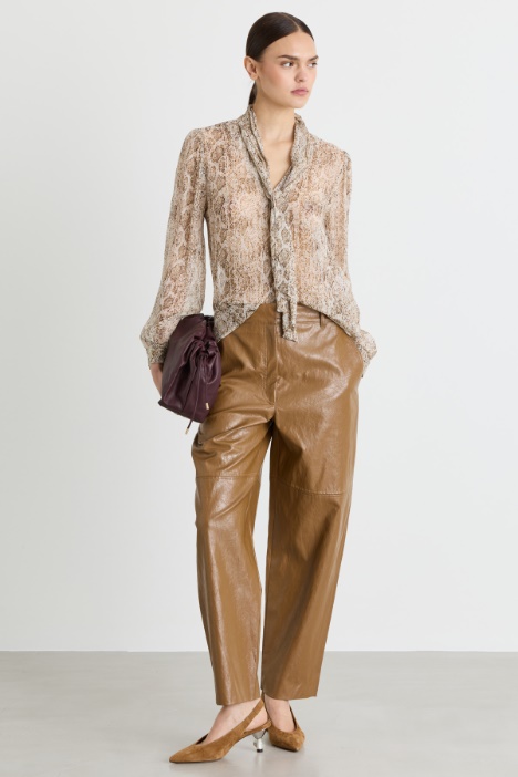 Blusa in creponne stampata - Intrend