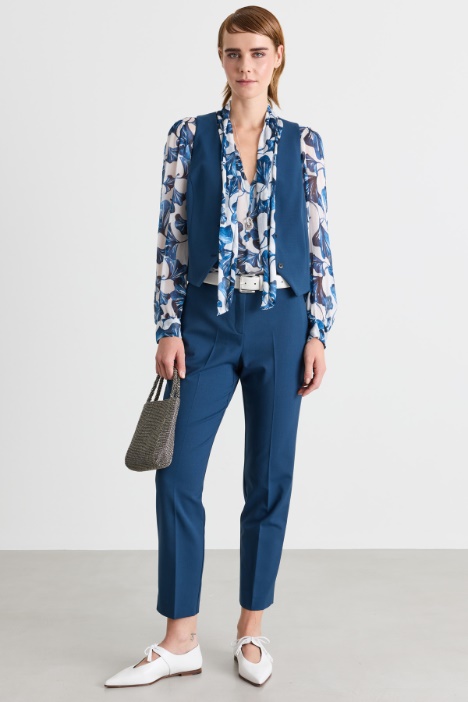 Blusa in creponne stampata - Intrend