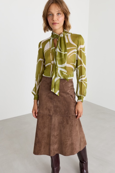 Blusa in creponne stampata - Intrend
