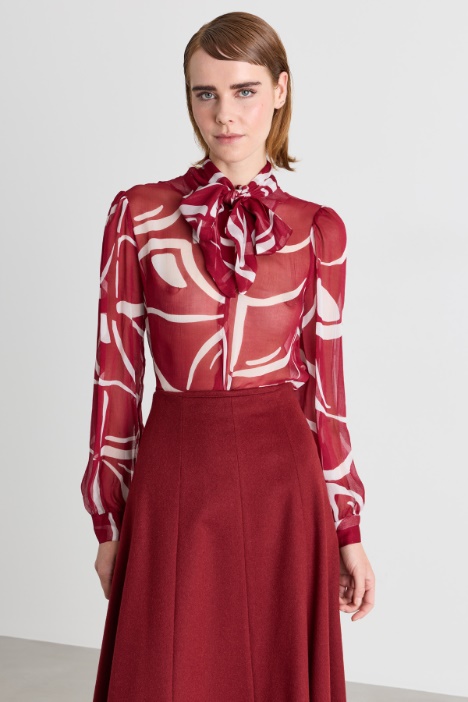 Blusa in creponne stampata - Intrend