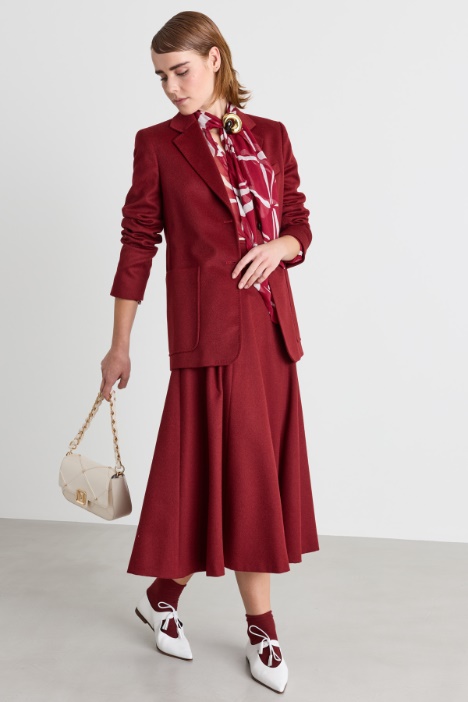 Bedruckte Crêpon-Bluse - Intrend