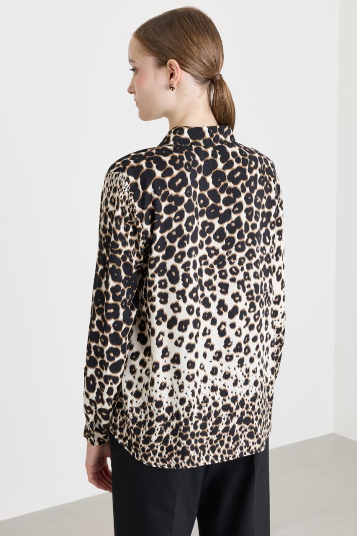 Camicia in twill stampato - ANIMALIER - Intrend - 4