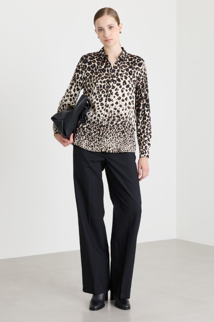 Camicia in twill stampato - ANIMALIER - Intrend