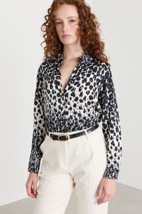 Camicia in twill stampato - Intrend
