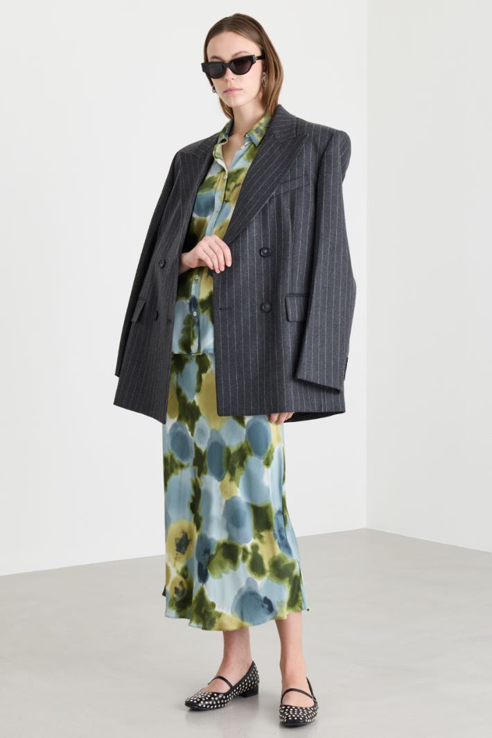 Camicia in twill stampato - AZZURRO - Intrend