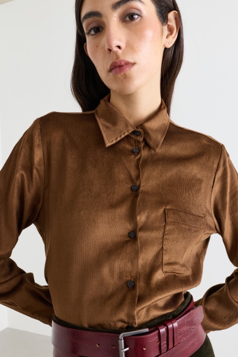 Camicia in velluto a coste