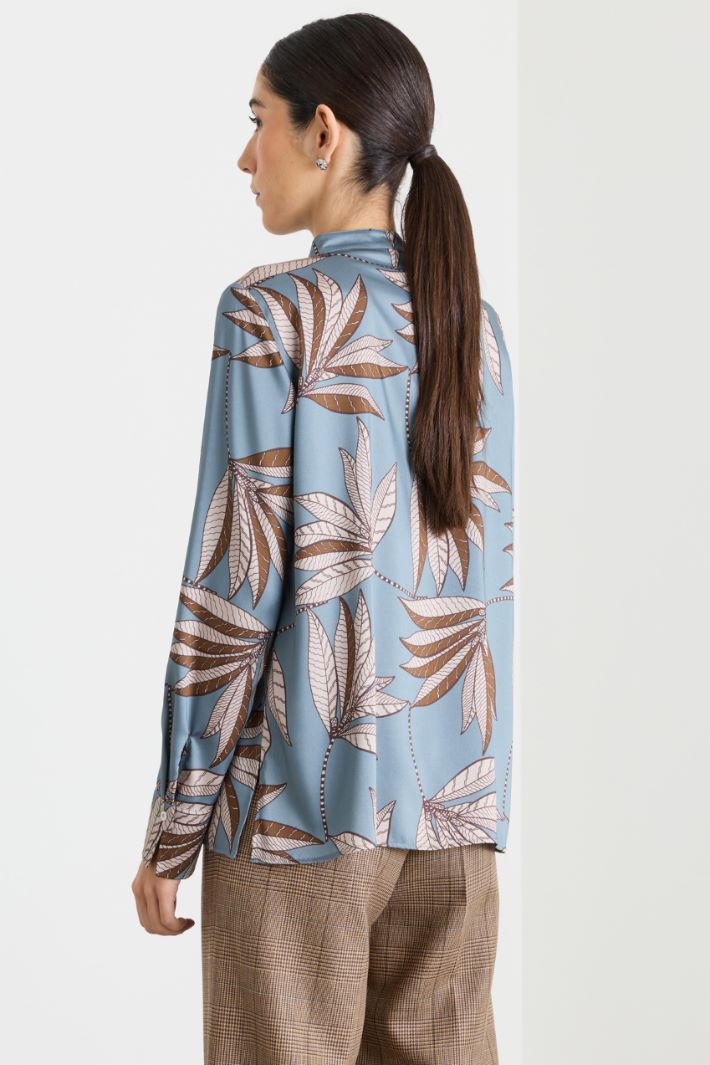 Camicia dritta stampata - AZZURRO MARRONE - Intrend - 4