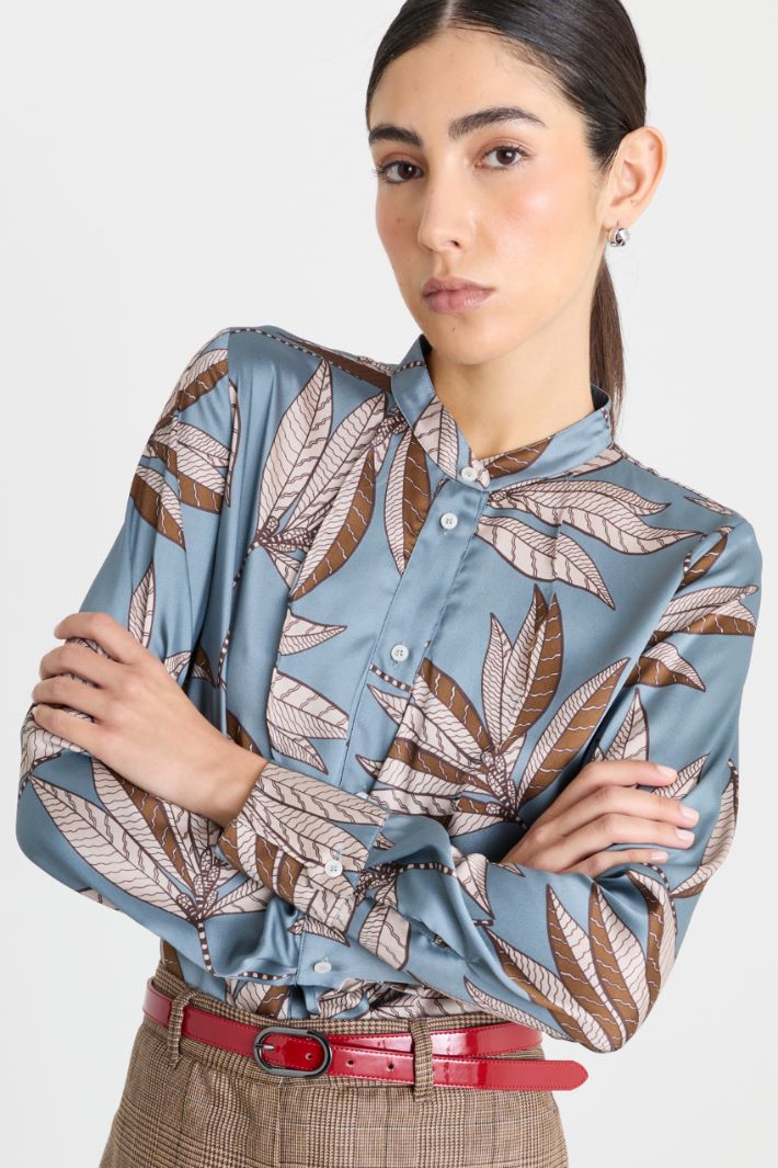 Camicia dritta stampata - AZZURRO MARRONE - Intrend - 3