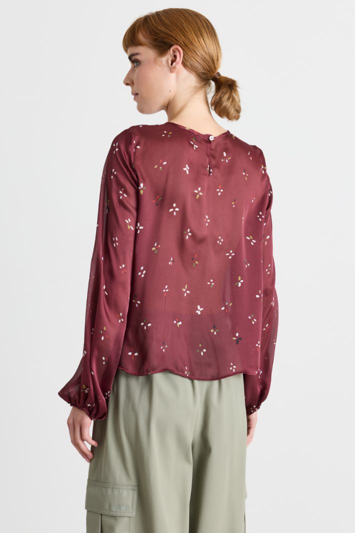 Ruffled blouse - BORDEAUX - Intrend - 4
