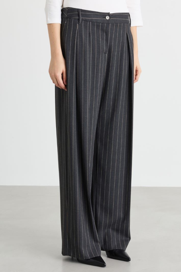 Pantalon ample à double pince - GRIS - Intrend - 2