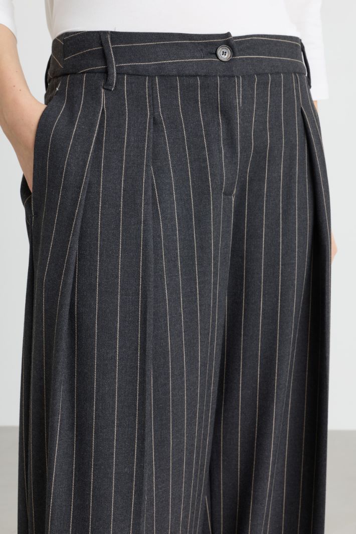 Pantalon ample à double pince - GRIS - Intrend - 3