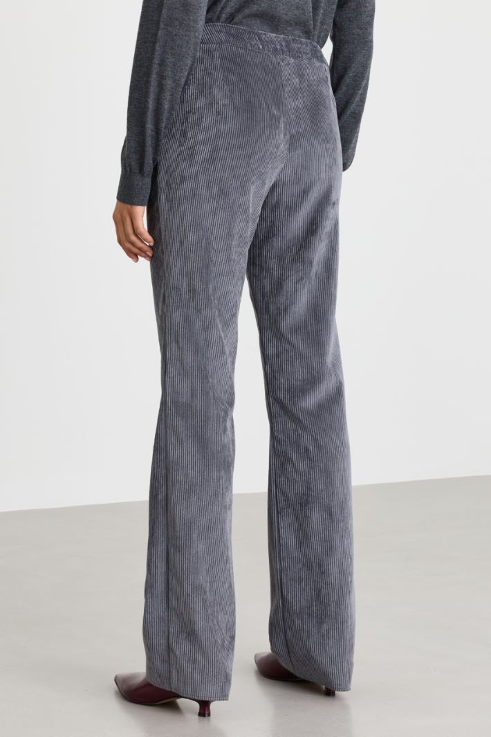 Pantalone in velluto a coste - GRIGIO - Intrend - 4