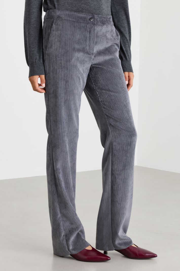 Pantalone in velluto a coste - GRIGIO - Intrend - 2