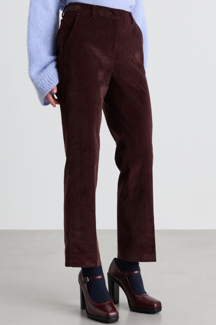 Corduroy trousers - BORDEAUX - Intrend - 2