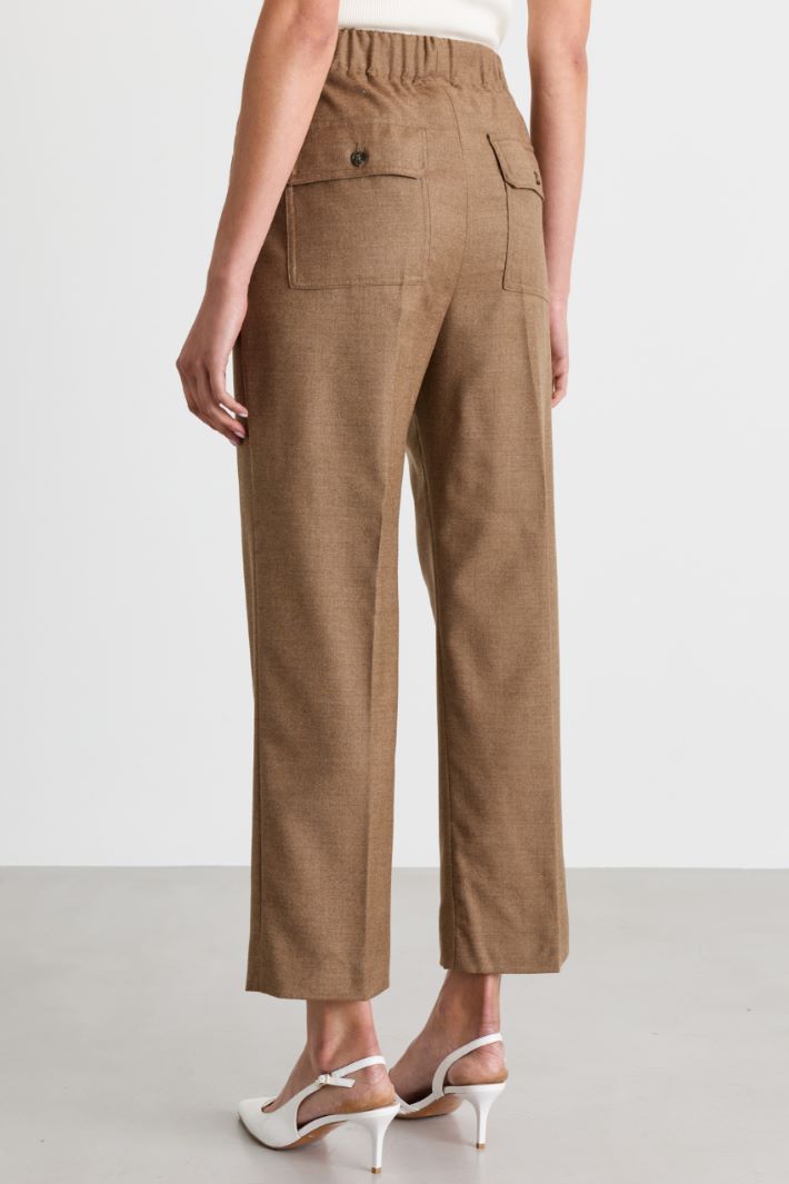 Flannel trousers - CAMEL - Intrend - 4