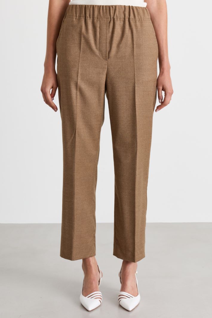 Flannel trousers - CAMEL - Intrend - 2