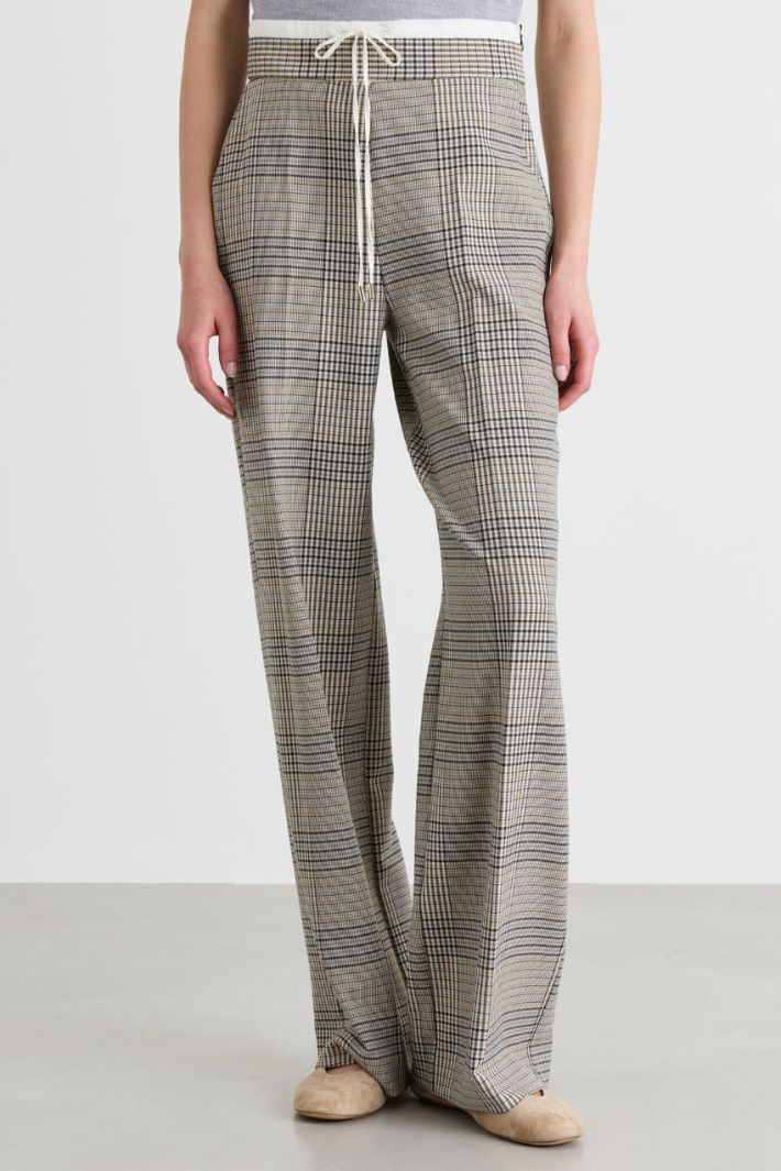 Double-Belt Trousers - BLACK BEIGE - Intrend - 2