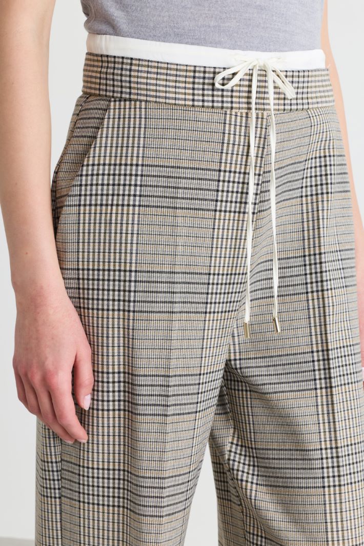 Double-Belt Trousers - BLACK BEIGE - Intrend - 3