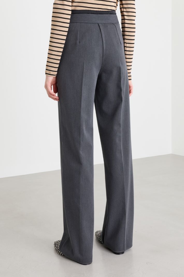 Double-Belt Trousers - GREY - Intrend - 4