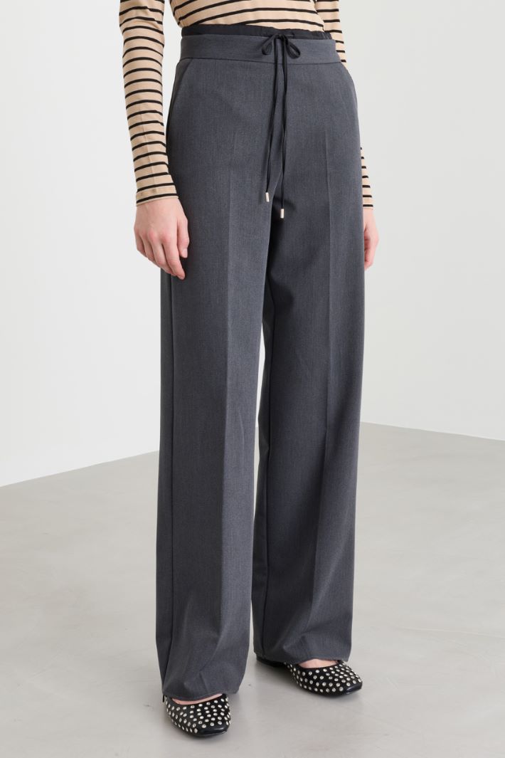 Double-Belt Trousers - GREY - Intrend - 2