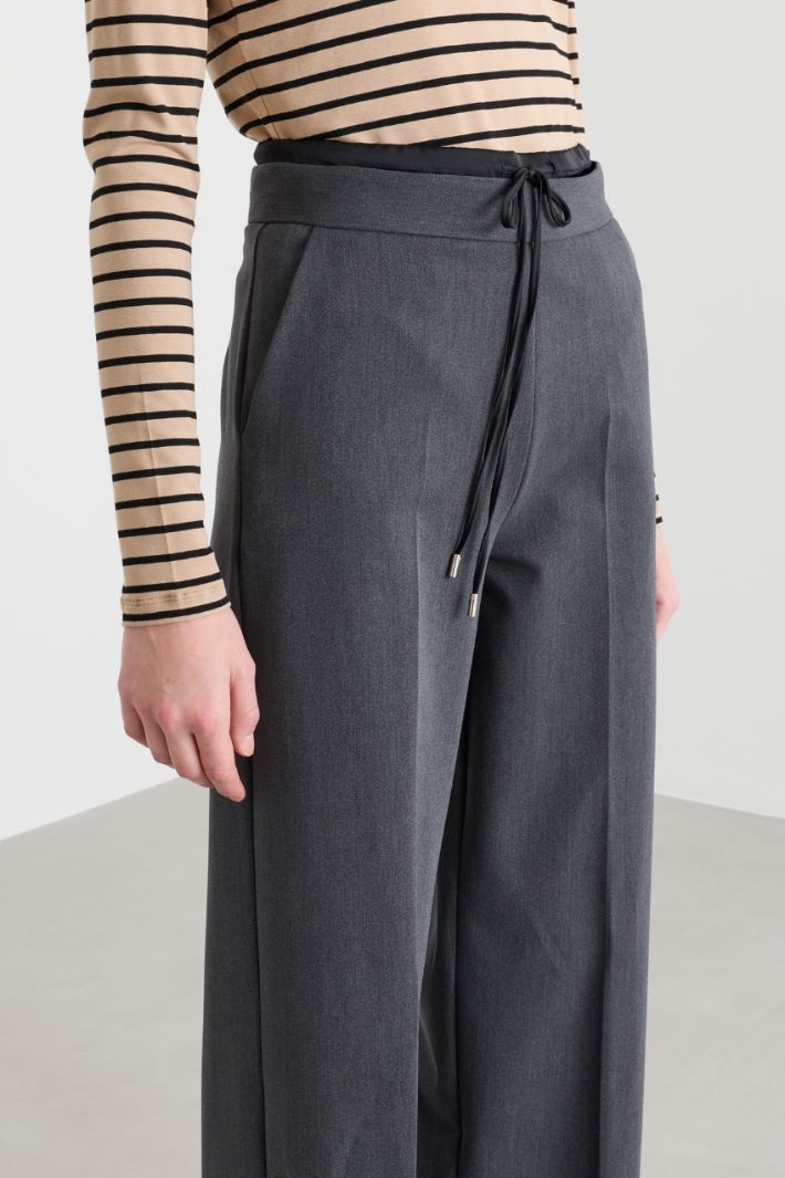 Double-Belt Trousers - GREY - Intrend - 3