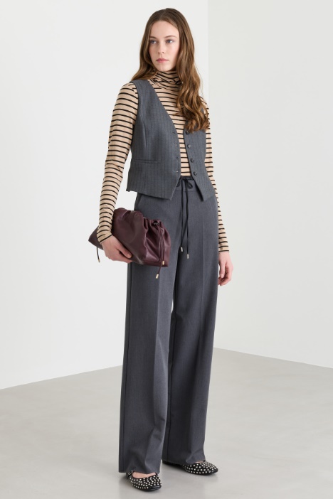 Double-Belt Trousers - Intrend
