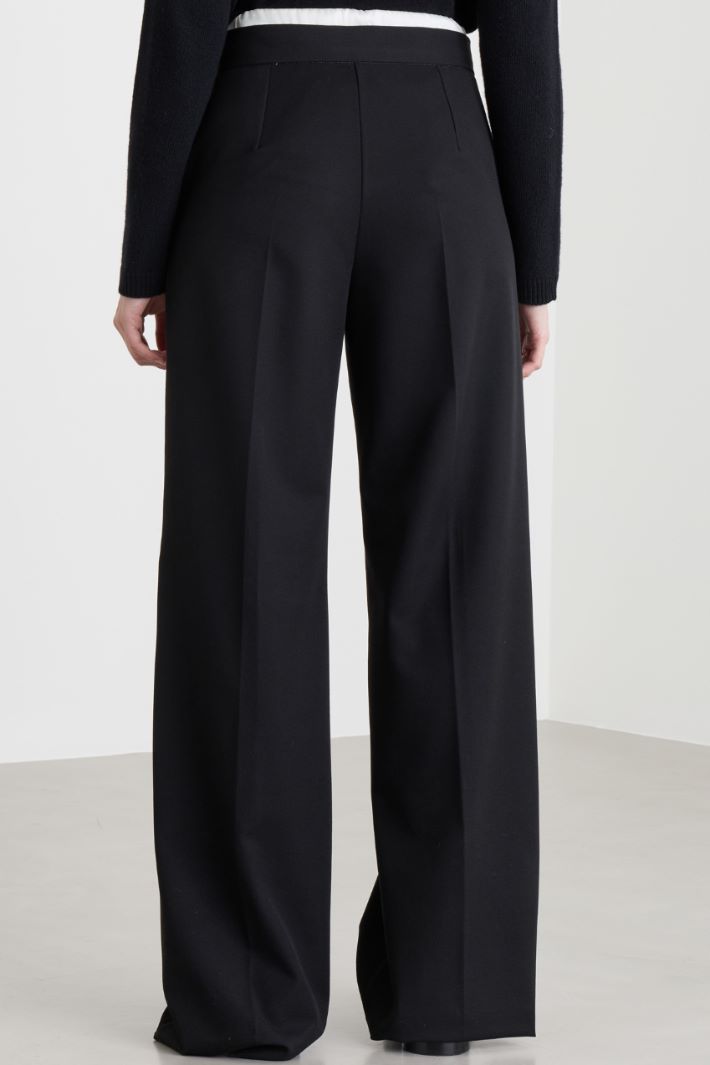 Double-Belt Trousers - BLACK - Intrend - 4