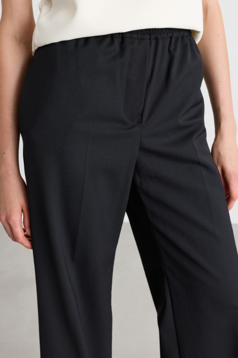 Pantalone in gabardina di lana tecnica