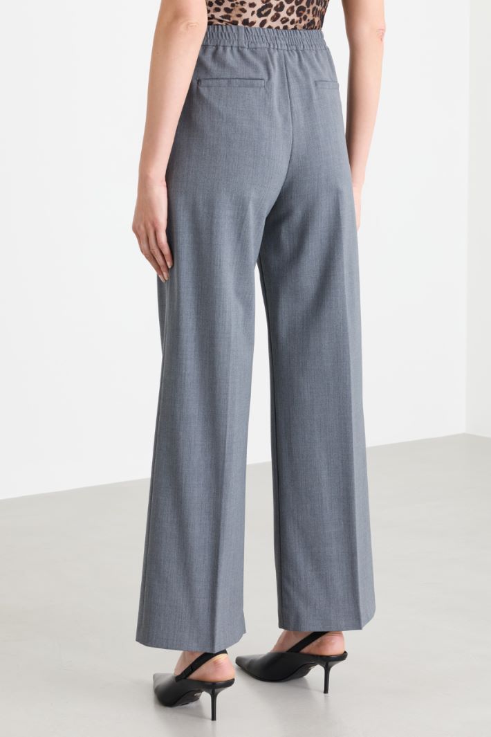 Pantalon en gabardine - GRIS - Intrend - 4