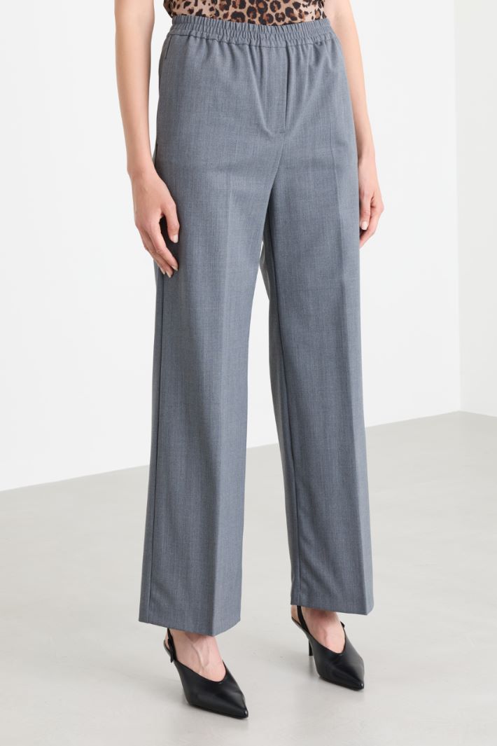 Pantalon en gabardine - GRIS - Intrend - 2