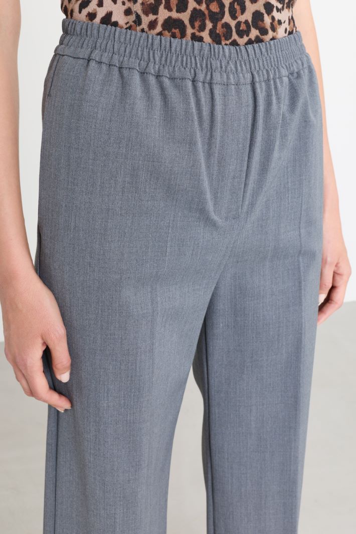 Pantalon en gabardine - GRIS - Intrend - 3