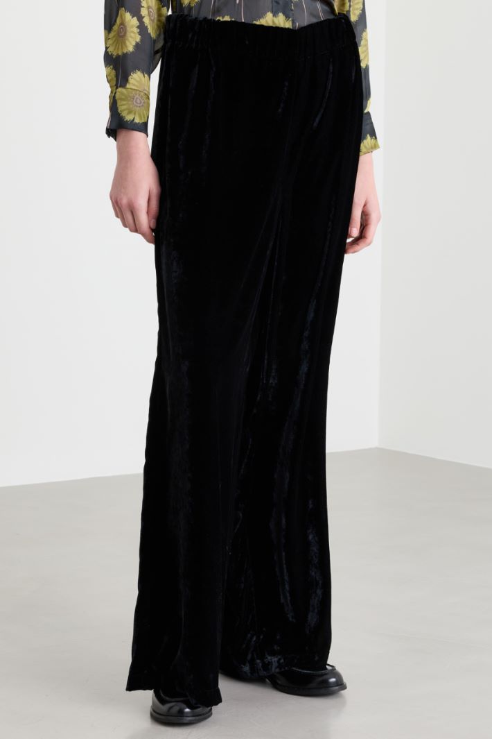 Velvet trousers - BLACK - Intrend - 2