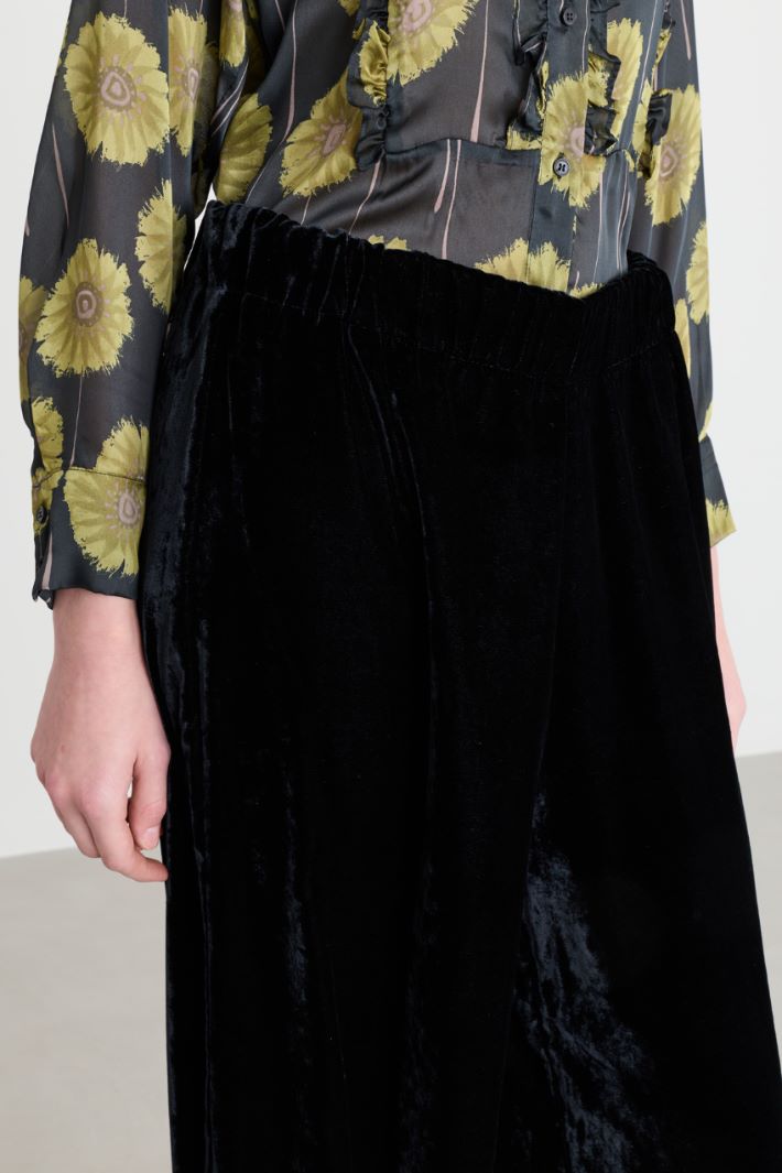 Velvet trousers - BLACK - Intrend - 3