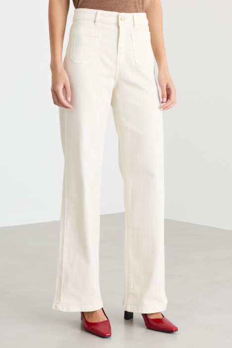Pantalone in gabardina stretch