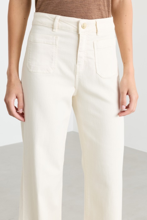 Pantalone in gabardina stretch
