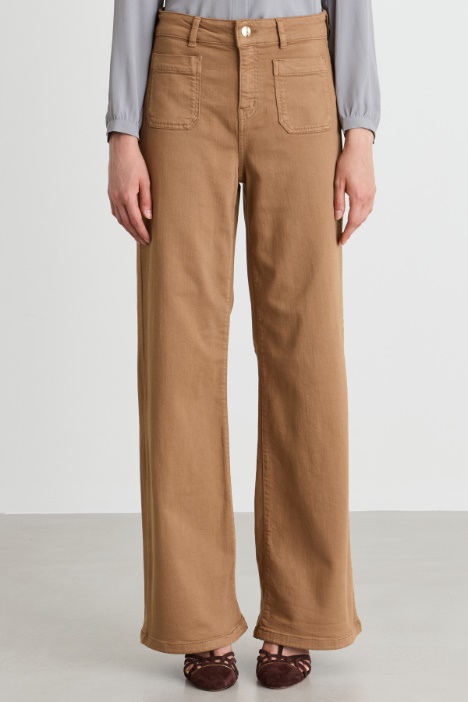 Pantalone in gabardina stretch