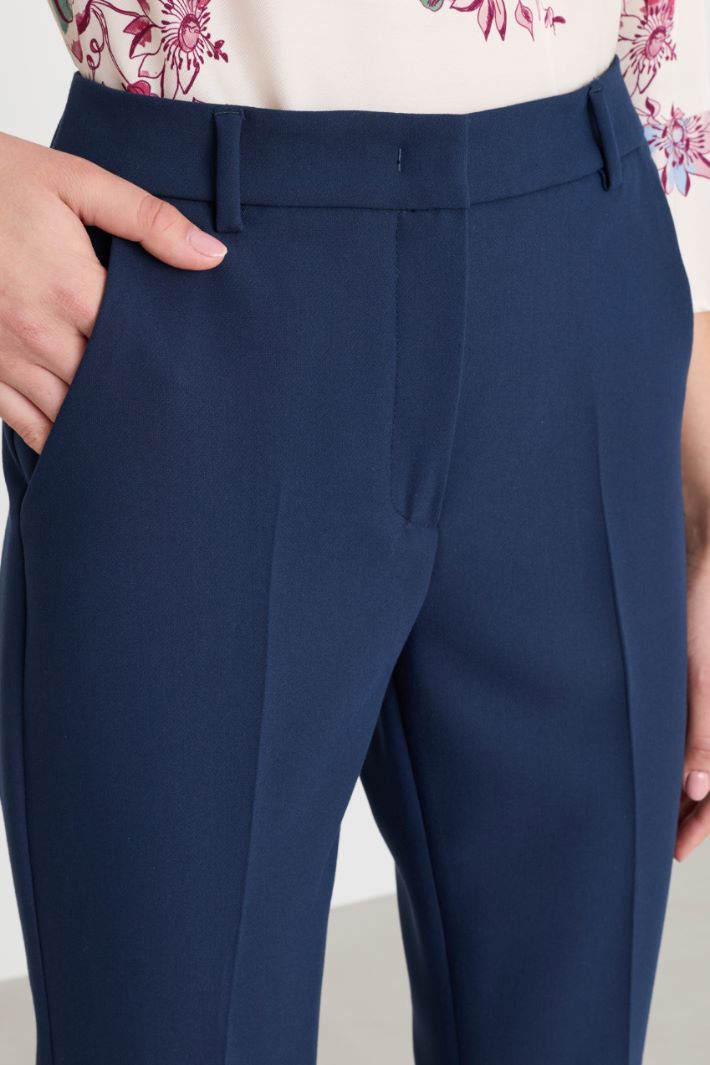 Pantalone in tela stretch - BLU - Intrend - 3