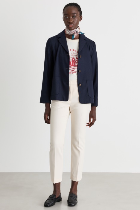 Stretch canvas trousers - Intrend