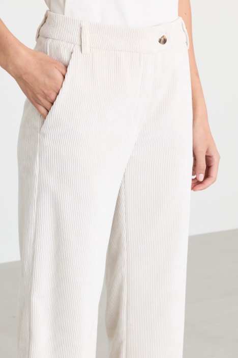 Pantalone dritto in velluto