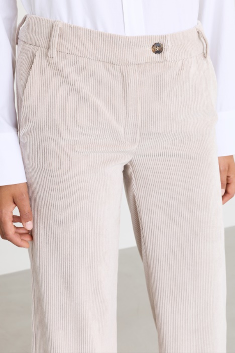 Pantalone dritto in velluto