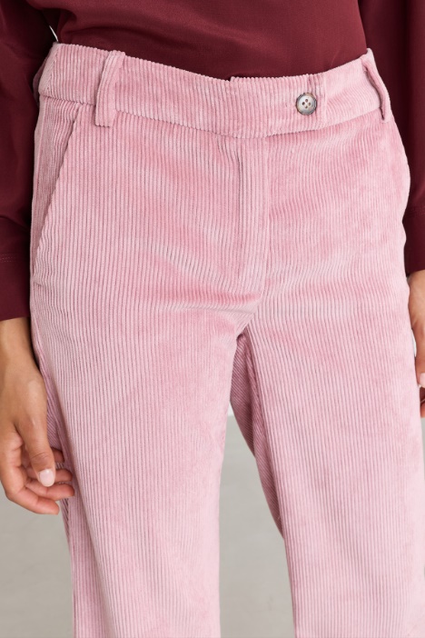 Pantalone dritto in velluto