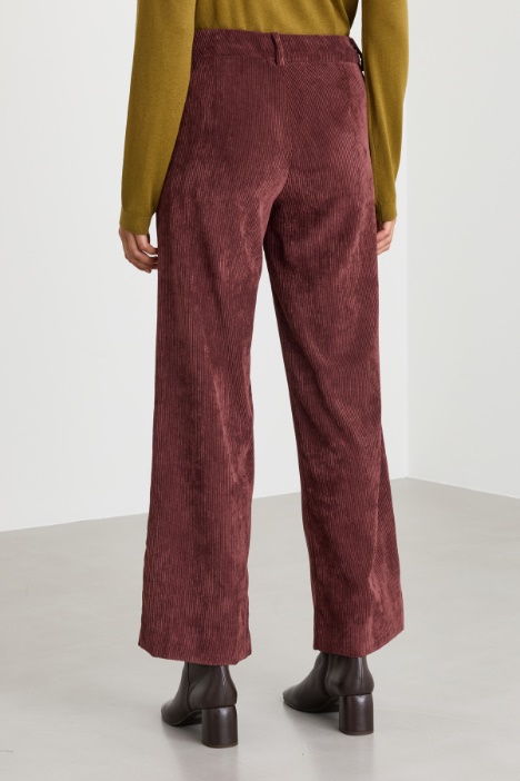 Pantalone dritto in velluto