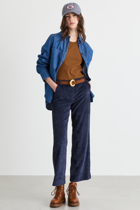 Straight corduroy trousers - Intrend
