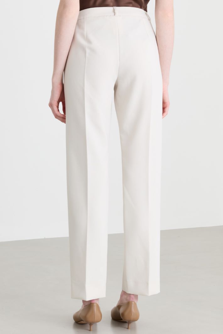 Stretch chino trousers - WHITE - Intrend - 4