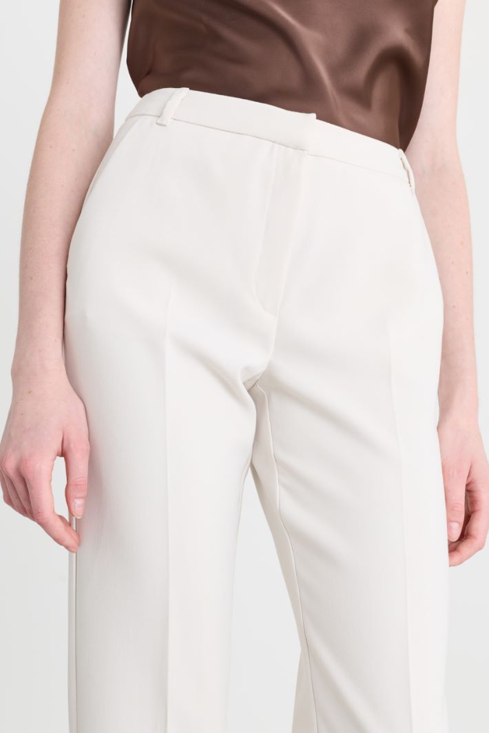 Stretch chino trousers - WHITE - Intrend - 3