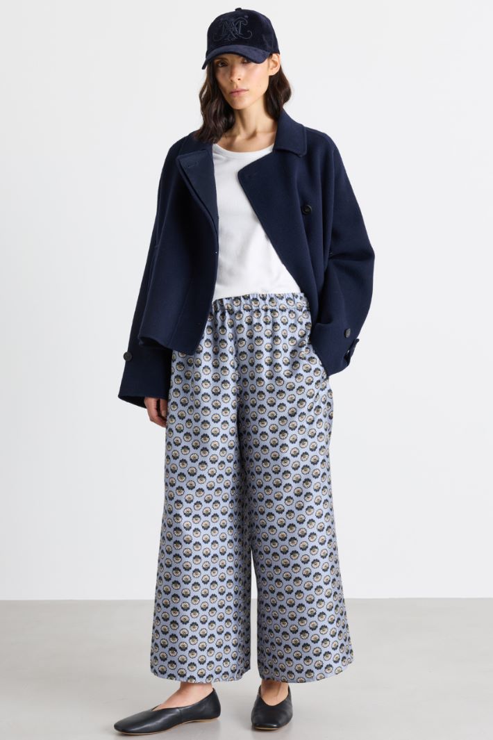 Pantalone ampio stampato - AZZURRO - Intrend