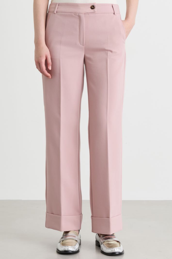 Pantalone dritto stretch - ROSA - Intrend - 2